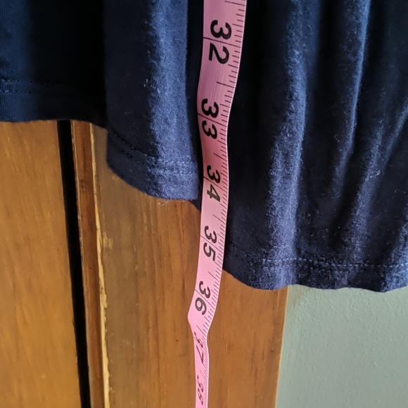 Navy Maternity Dress with Pockets - Picture 4 of 6